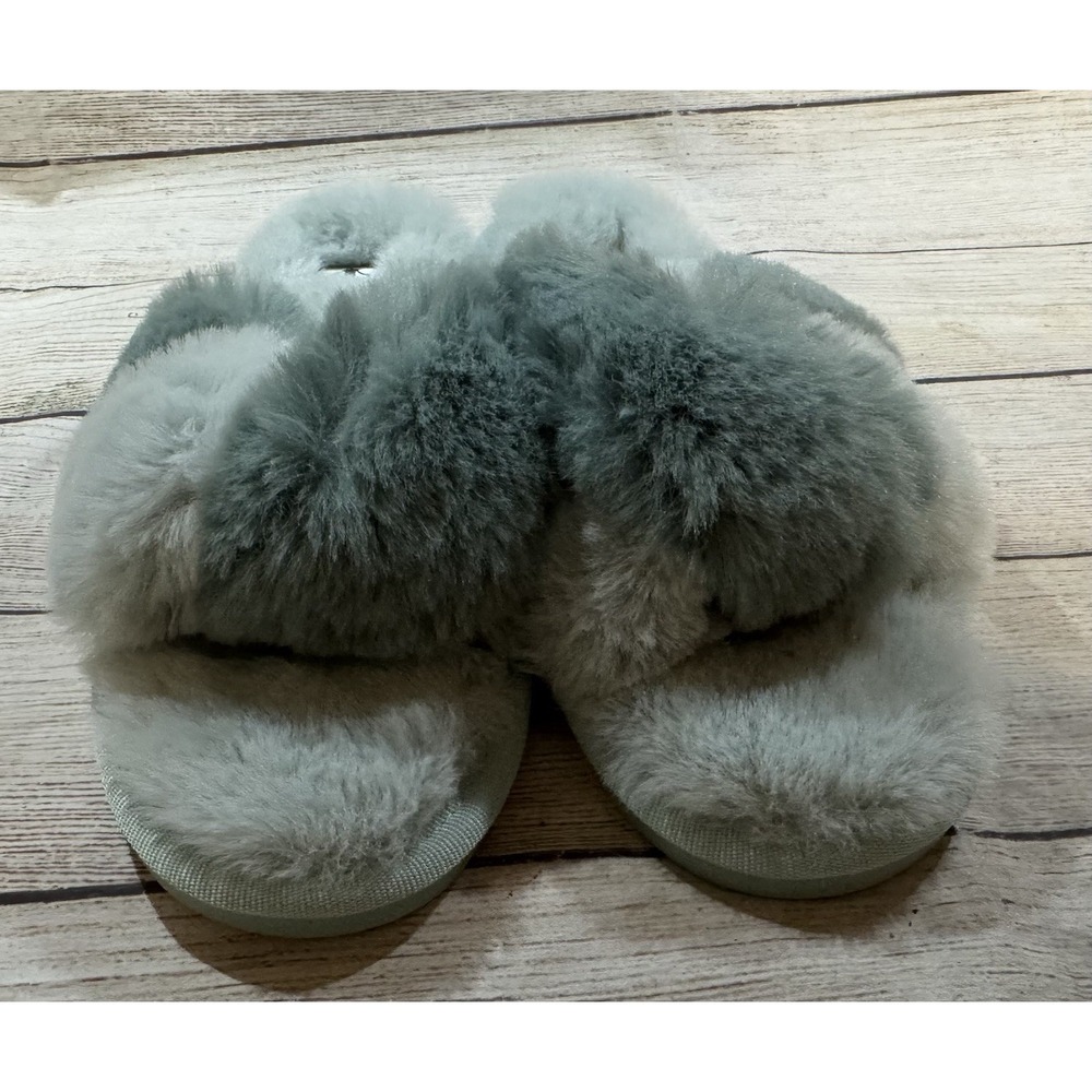 NEW Corkys Snuggle Sage Mint Sandals Slippers Slides Fuzzy Shoes Sz 8 NIB - Picture 5 of 7